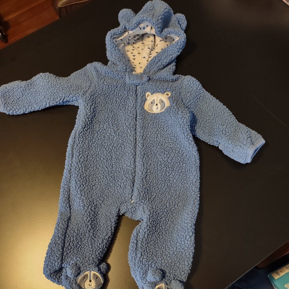 Baby Snowsuit with Raccoon Details